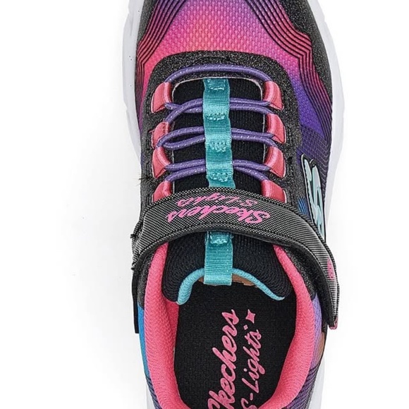 BRAND NEW girl youth skechers light up twisty brights shoes size 13 (lights up) - Picture 3 of 7